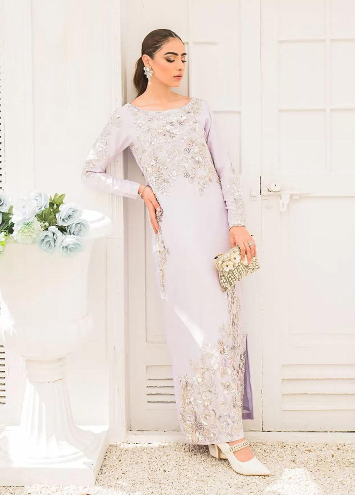 Hues Atelier Pret Embroidered Raw Silk Gown HA23LF Zuria