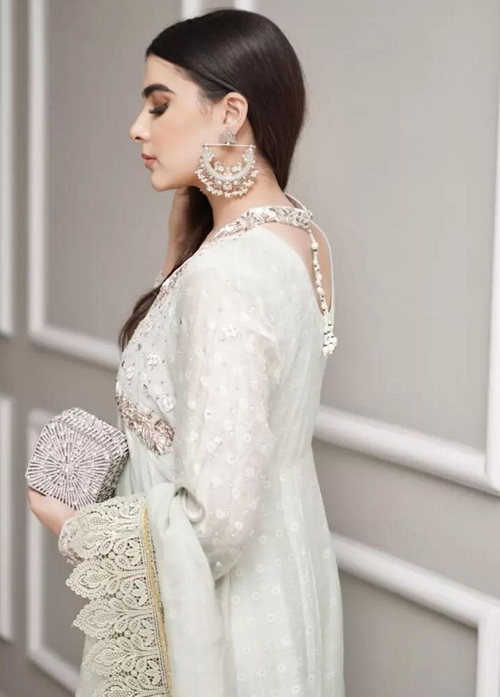 Hues Atelier Pret Embroidered Cotton Net 3 Piece Suit HA23LP Heritage Pishwas