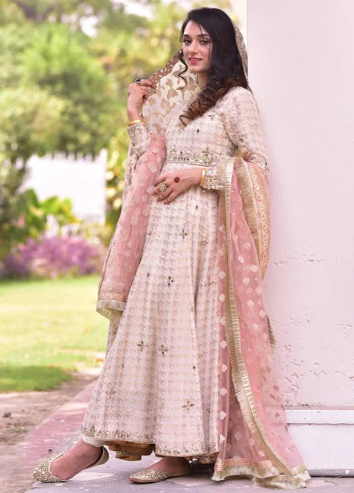 Hues Atelier Pret Embroidered Cotton Net 2 Piece Suit Sheesha Formal Pishwas
