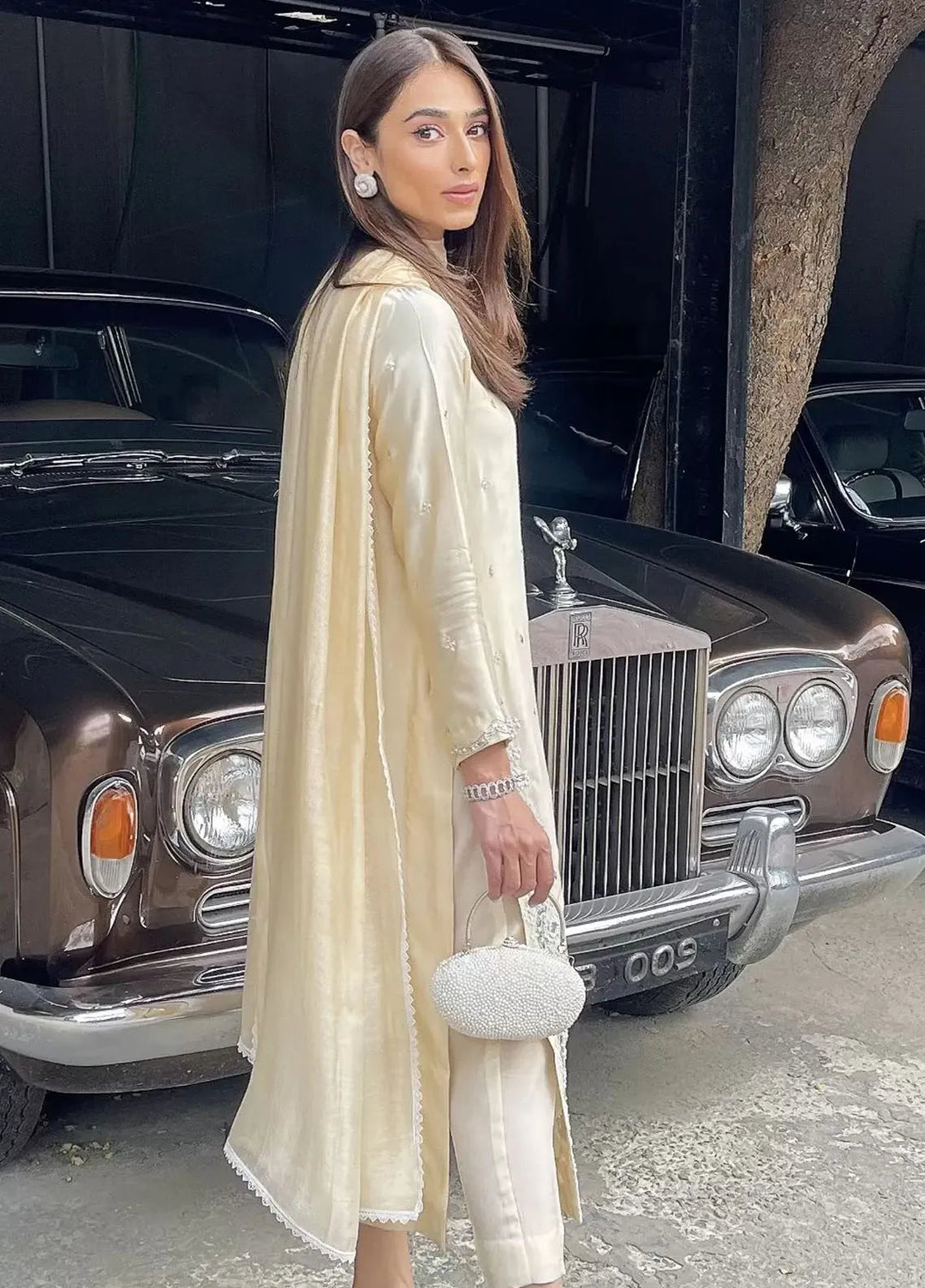 Hues Atelier Pret Embroidered Cotton Net 3 Piece Suit Dusk Loom