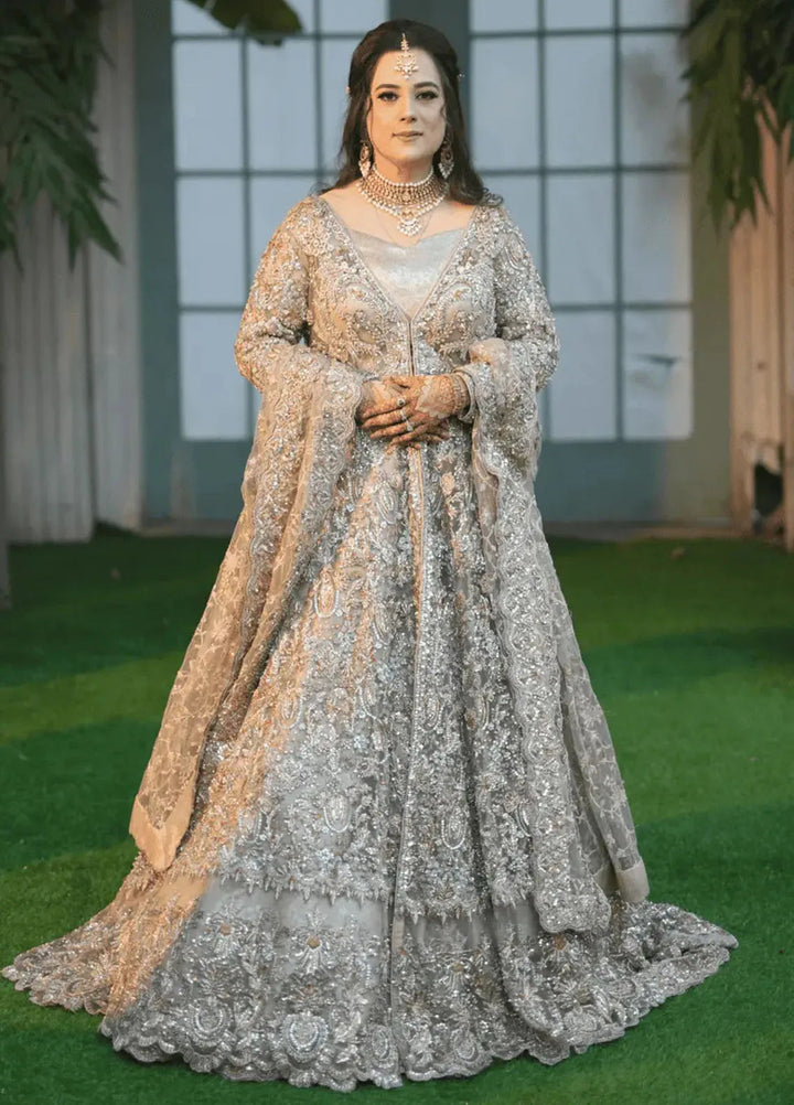 Hues Atelier Pret Embroidered Net 3 Piece Suit Gold Dynasty Bridal