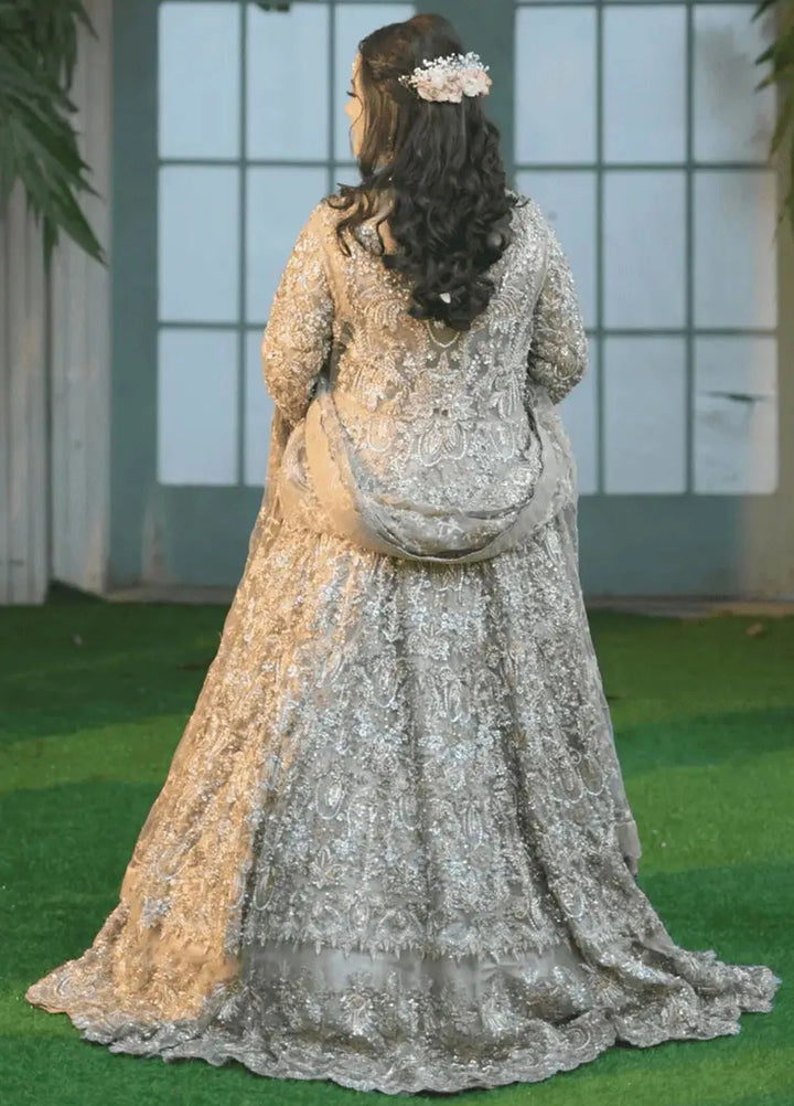 Hues Atelier Pret Embroidered Net 3 Piece Suit Gold Dynasty Bridal