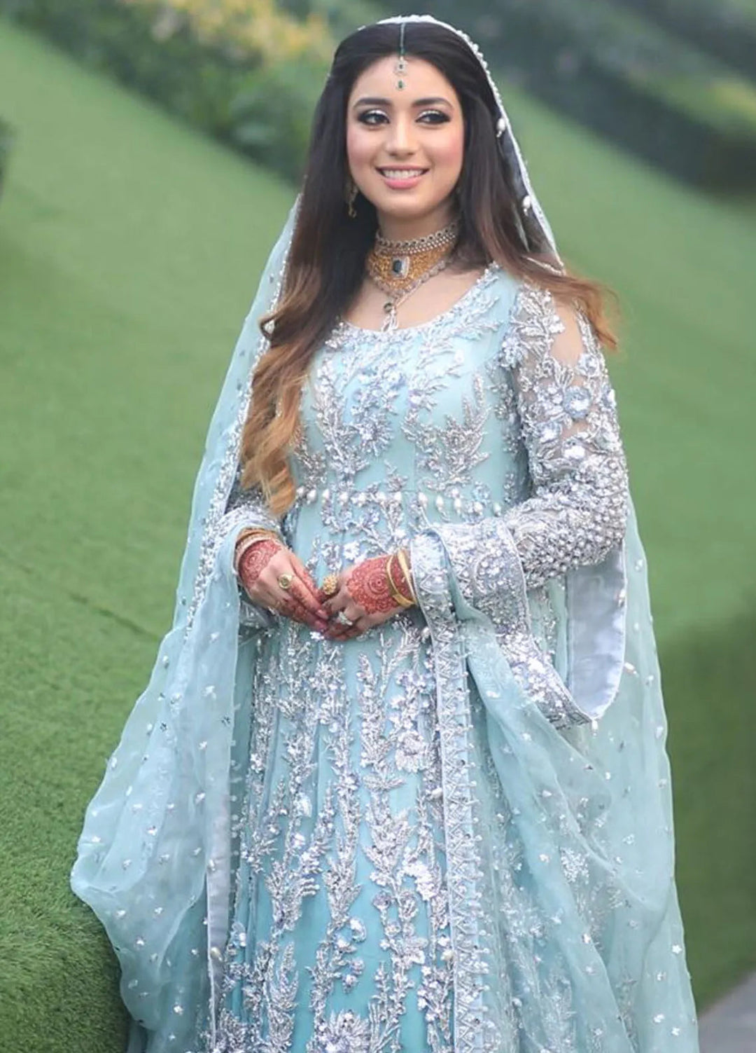 Hues Atelier Pret Embroidered Net 3 Piece Suit Ombere Bridal