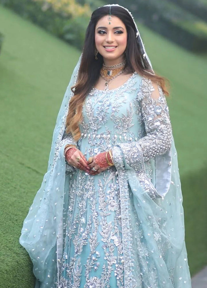 Hues Atelier Pret Embroidered Net 3 Piece Suit Ombere Bridal