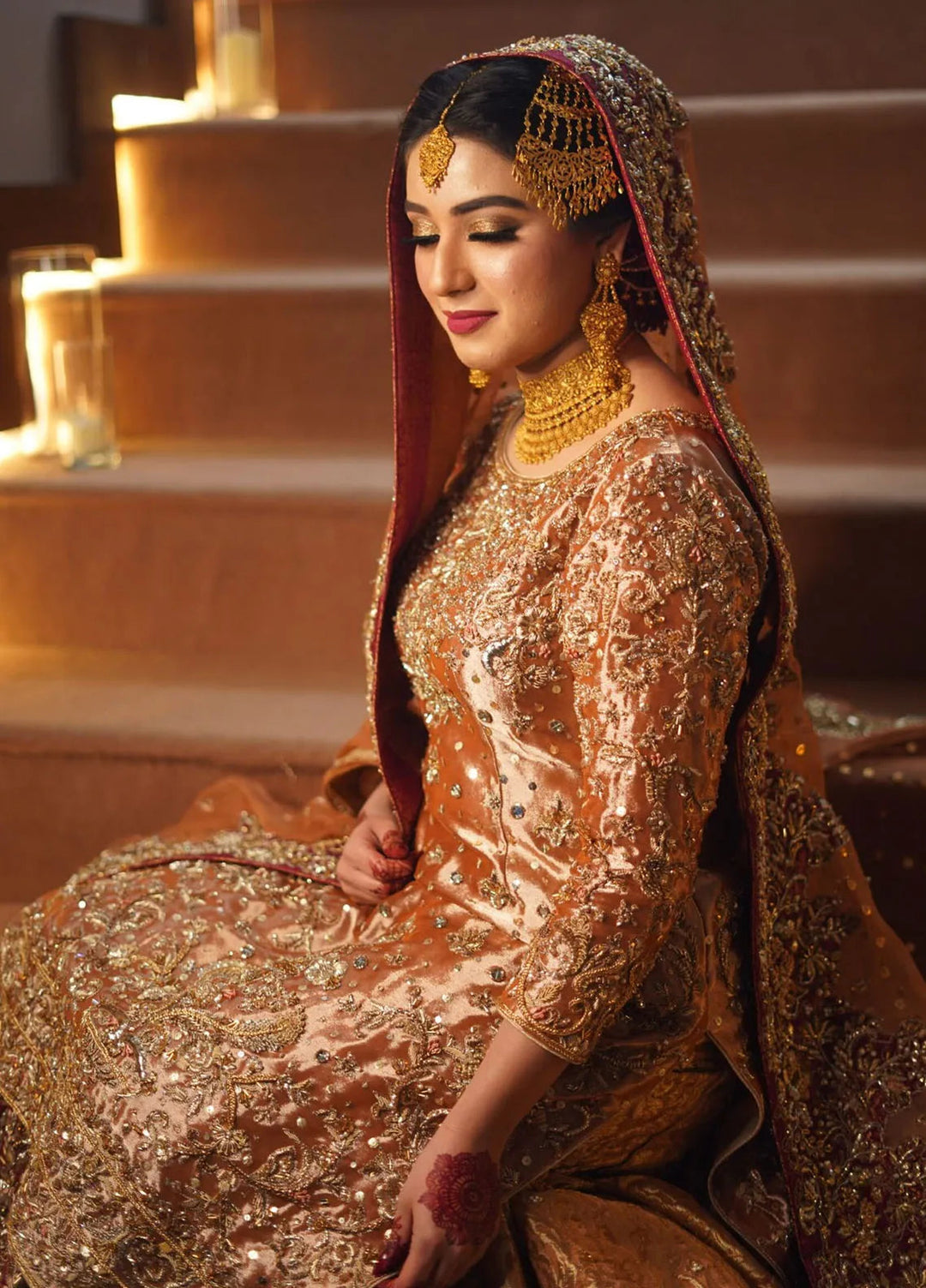 Hues Atelier Pret Embroidered tissue 3 Piece Suit Regal Bridal