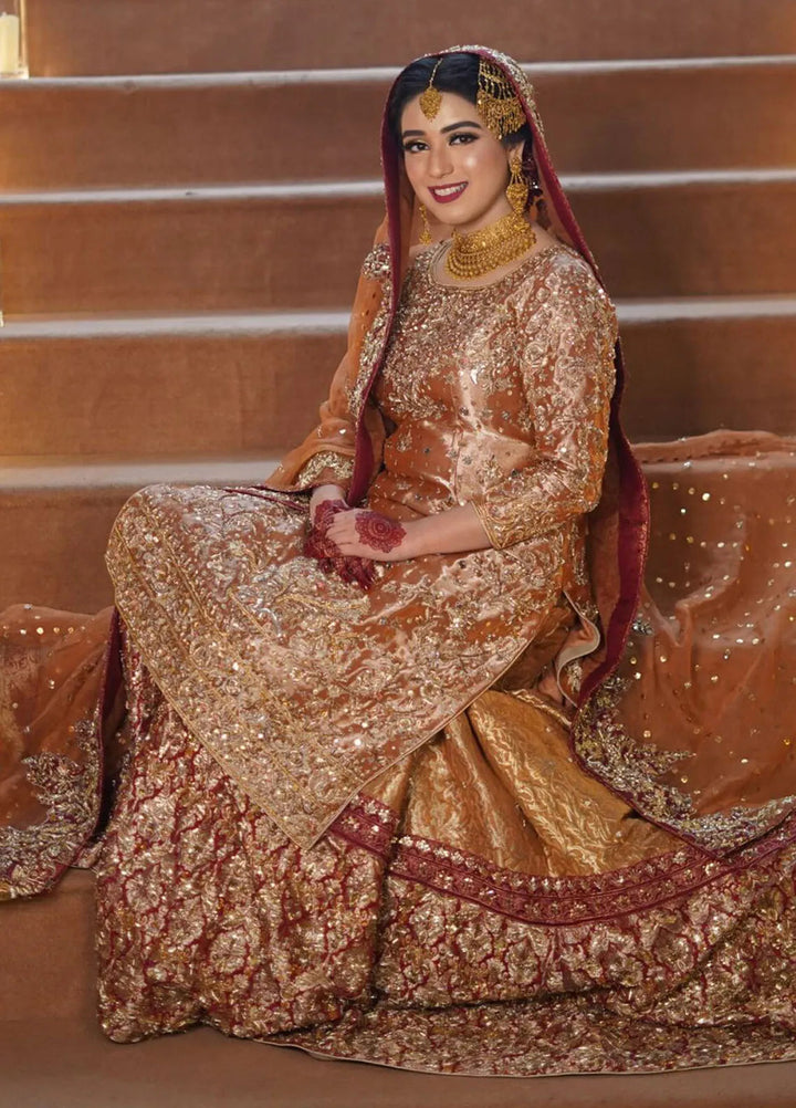 Hues Atelier Pret Embroidered tissue 3 Piece Suit Regal Bridal