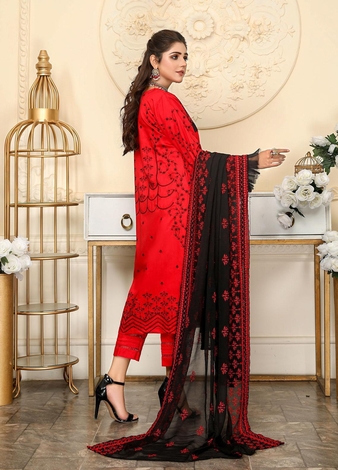 Hues by Humdum Embroidered Viscose Suits Unstitched 3 Piece HD22H 01 - Winter Collection
