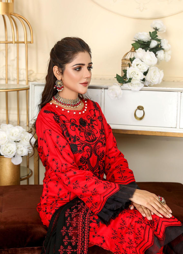 Hues by Humdum Embroidered Viscose Suits Unstitched 3 Piece HD22H 01 - Winter Collection