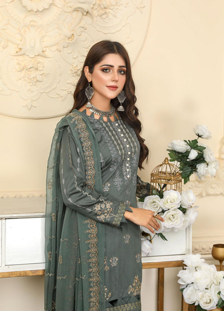 Hues by Humdum Embroidered Viscose Suits Unstitched 3 Piece HD22H 10 - Winter Collection
