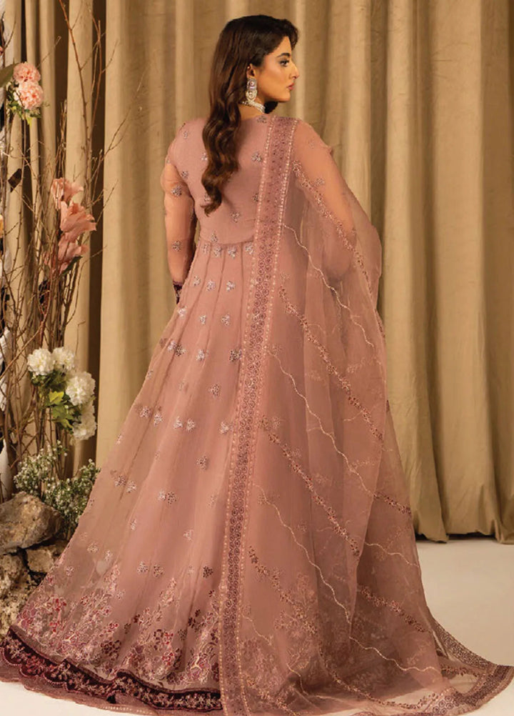 Humdum Embroidered Organza Suits Unstitched 4 Piece HD25LFD D-12 - Formals Collection