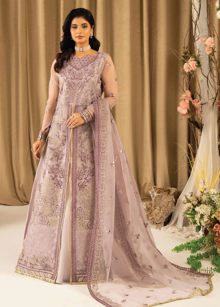 Humdum Embroidered Organza Suits Unstitched 4 Piece HD25LFD D-14 - Formals Collection