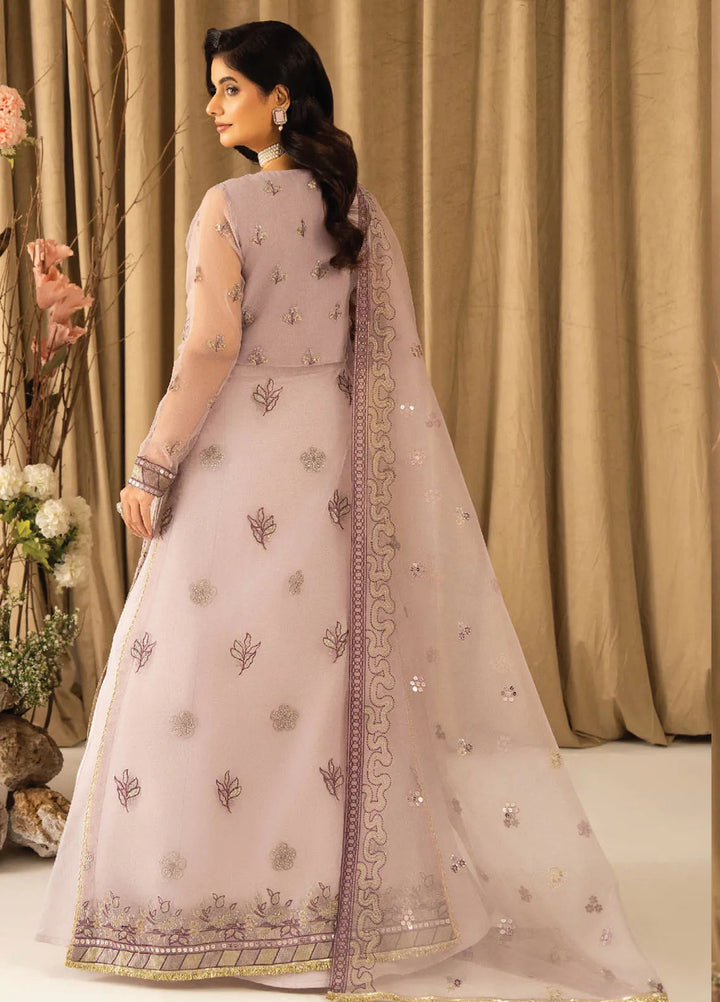 Humdum Embroidered Organza Suits Unstitched 4 Piece HD25LFD D-14 - Formals Collection