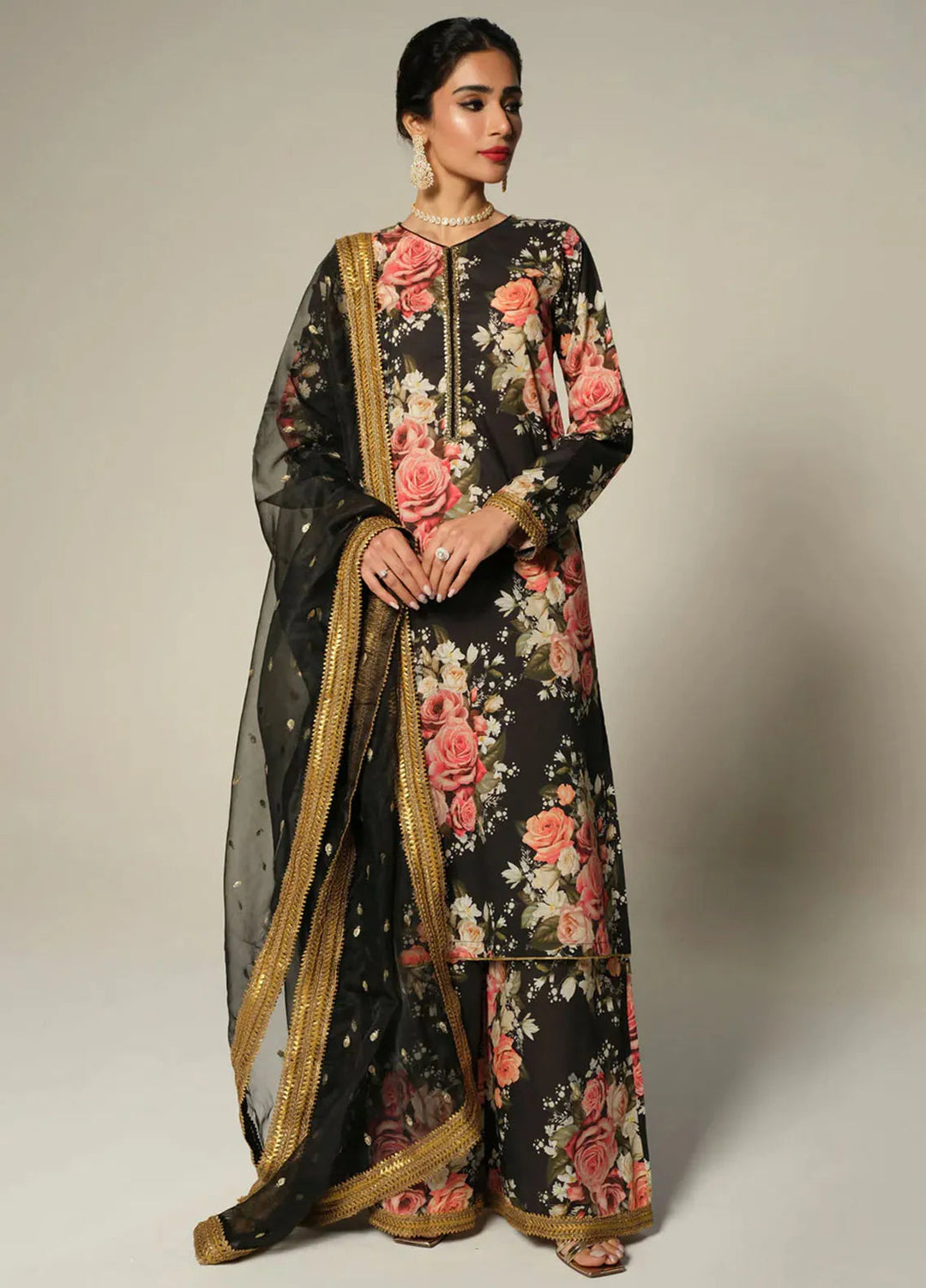 Humjoli Pret Embroidered Lawn 3 Piece Suit Sapphire
