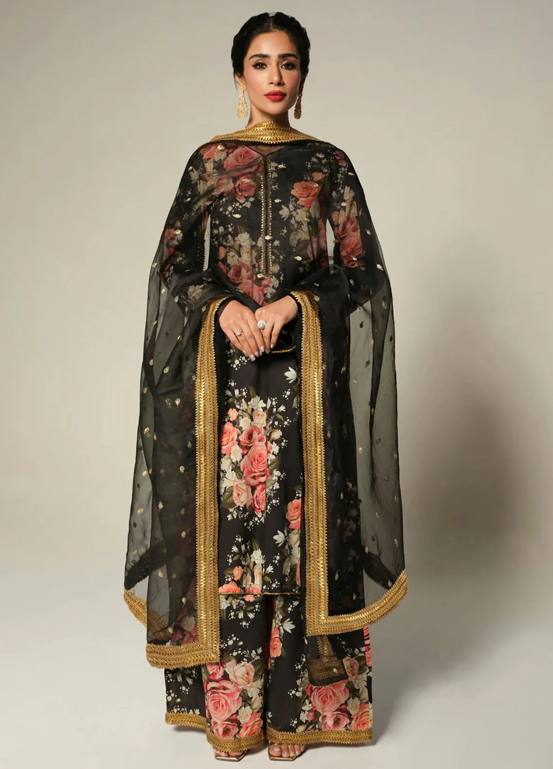 Humjoli Pret Embroidered Lawn 3 Piece Suit Sapphire