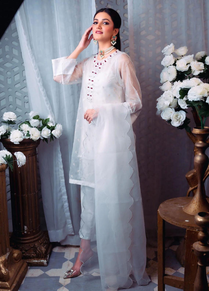 PSK Couture Pret Embroidered Tissue 4 Piece Suit MAJESTIC PEARL ll