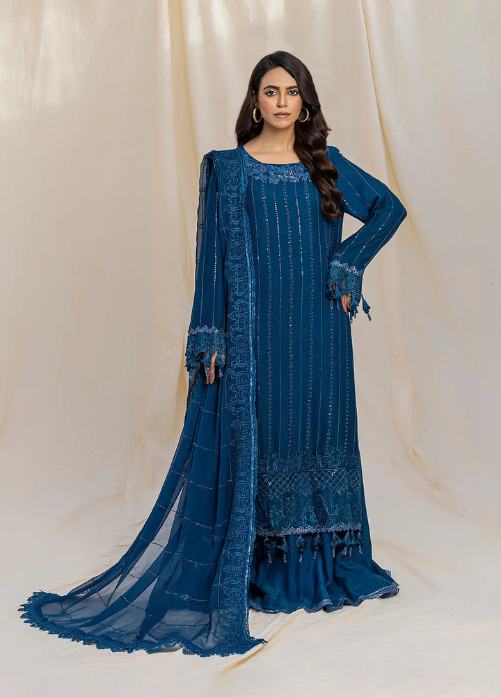 Husn Ara by Salitex Embroidered Chiffon Suits Unstitched 3 Piece SSS24U3P050UT - Formal Collection