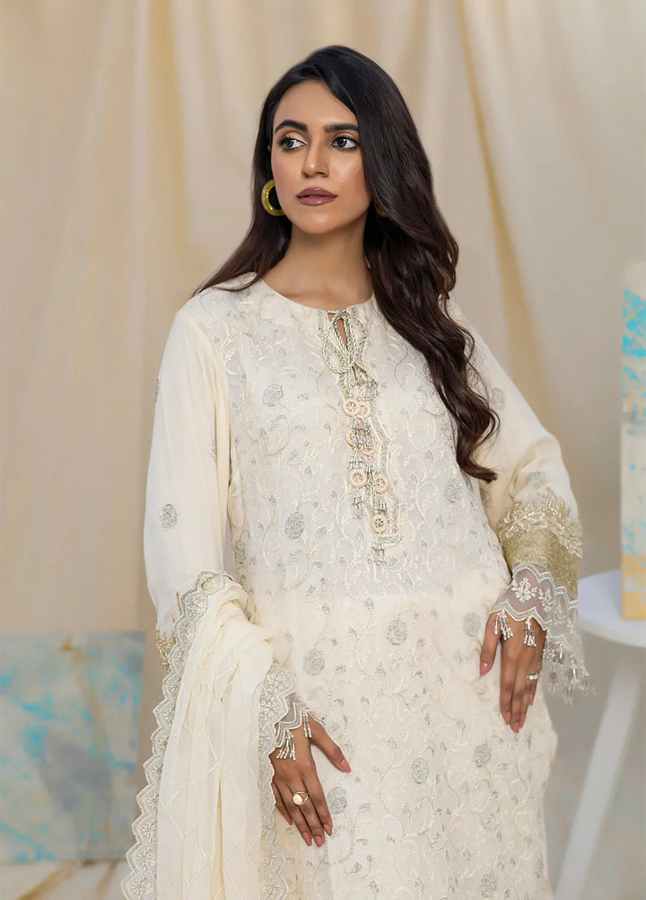 Husn Ara by Salitex Embroidered Chiffon Suits Unstitched 3 Piece SSS24U3P051UT - Formal Collection