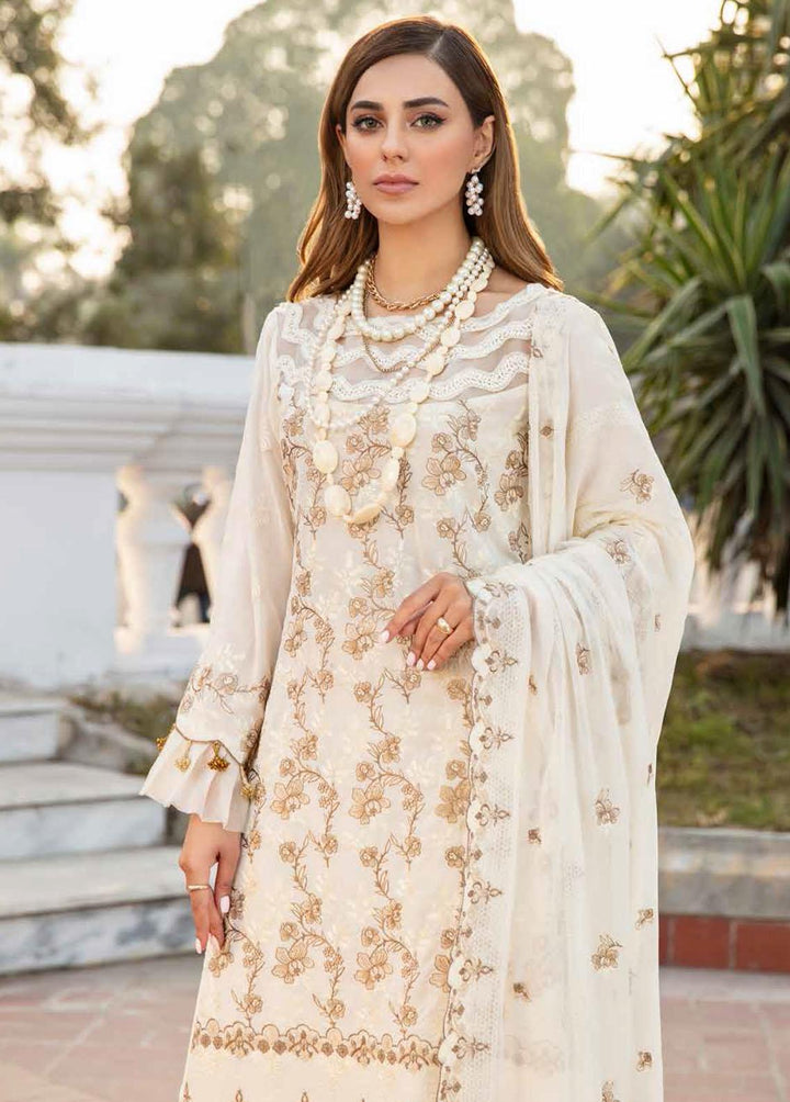 Husn-e-Ara by Banafsheh Embroidered Lawn Suits Unstitched 3 Piece BF22HA BNS-01 - Luxury Collection