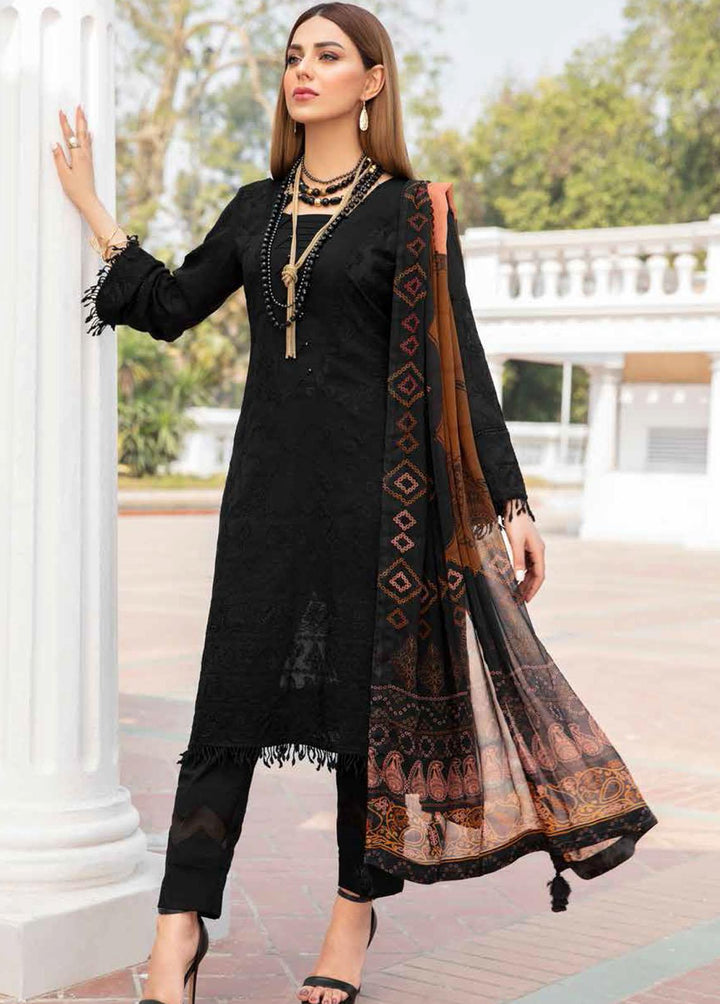 Husn-e-Ara by Banafsheh Embroidered Lawn Suits Unstitched 3 Piece BF22HA BNS-02 - Luxury Collection