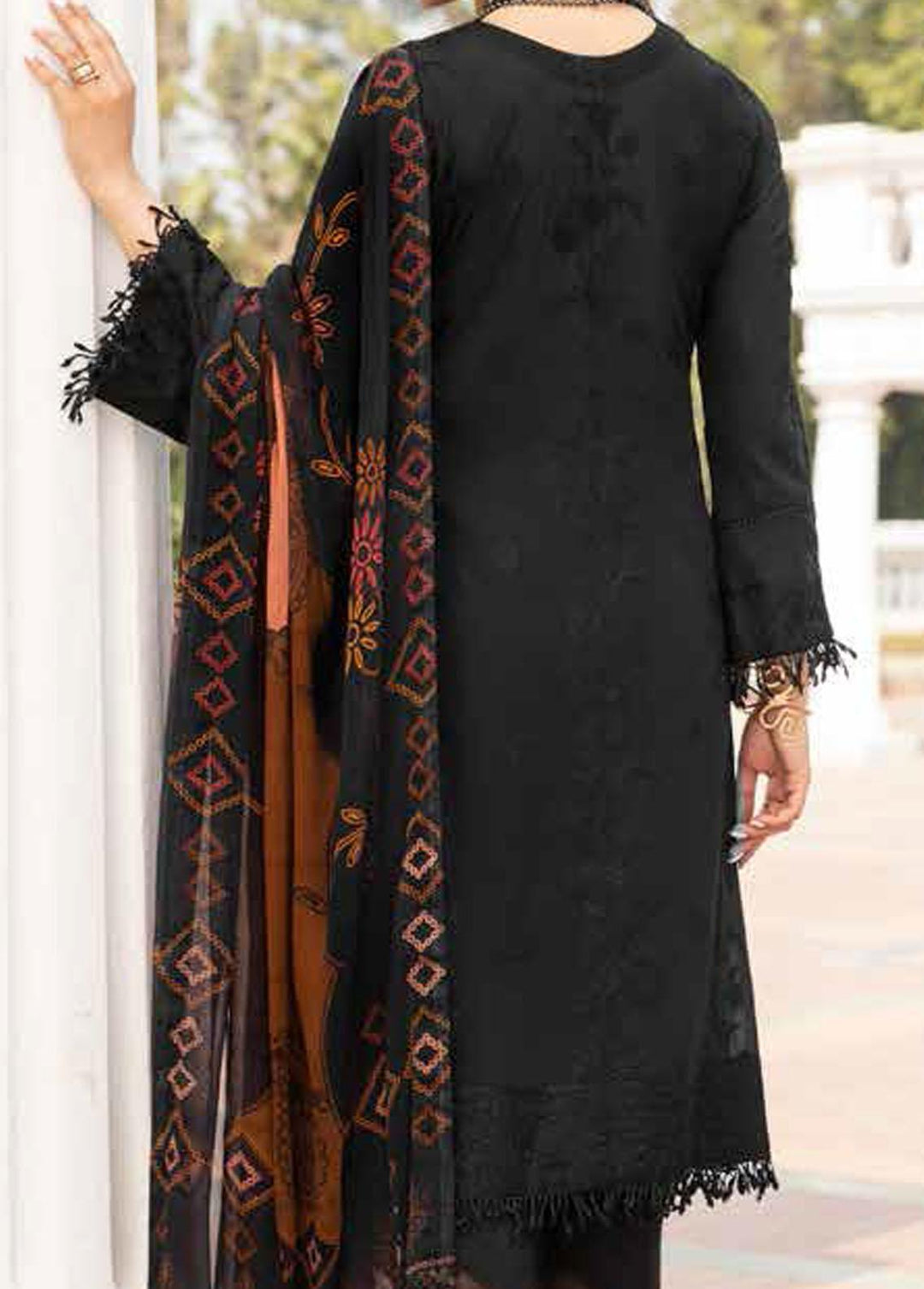 Husn-e-Ara by Banafsheh Embroidered Lawn Suits Unstitched 3 Piece BF22HA BNS-02 - Luxury Collection