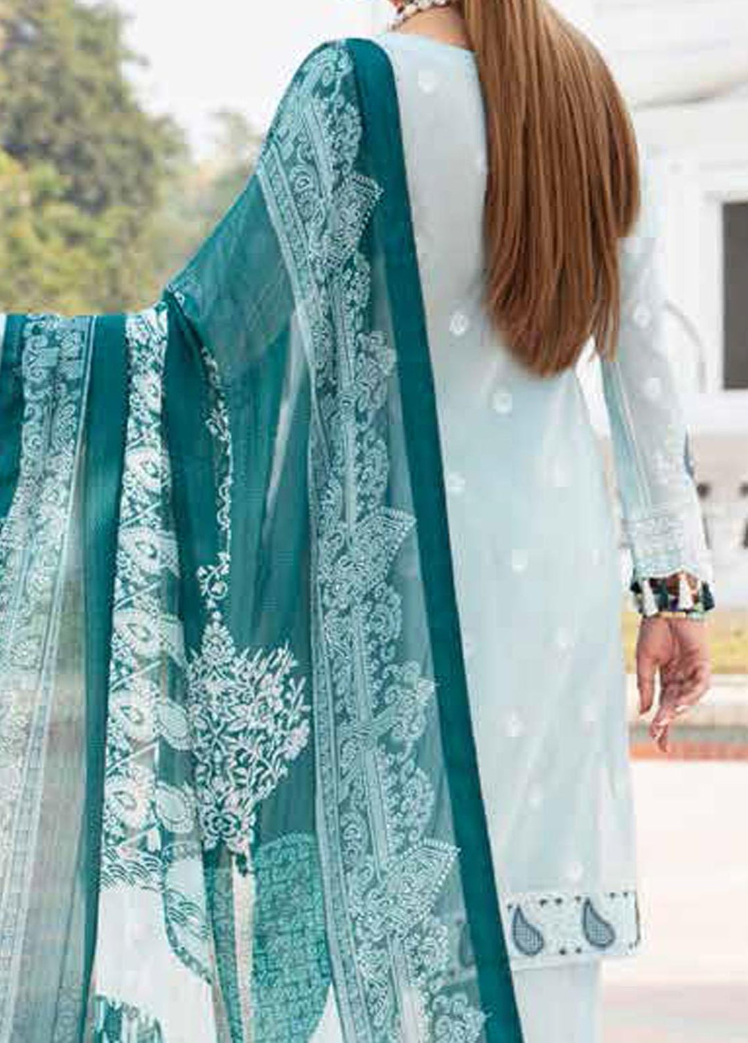 Husn-e-Ara by Banafsheh Embroidered Lawn Suits Unstitched 3 Piece BF22HA BNS-03 - Luxury Collection