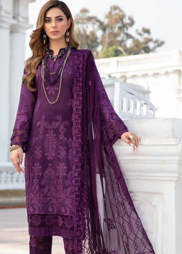 Husn-e-Ara by Banafsheh Embroidered Lawn Suits Unstitched 3 Piece BF22HA BNS-06 - Luxury Collection
