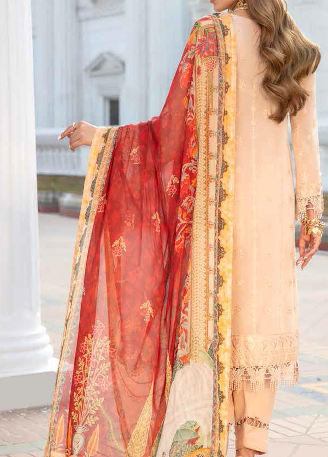 Husn-e-Ara by Banafsheh Embroidered Lawn Suits Unstitched 3 Piece BF22HA BNS-09 - Luxury Collection