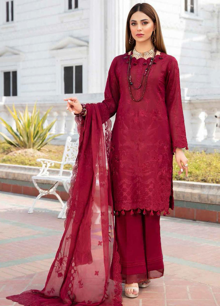 Husn-e-Ara by Banafsheh Embroidered Lawn Suits Unstitched 3 Piece BF22HA BNS-10 - Luxury Collection