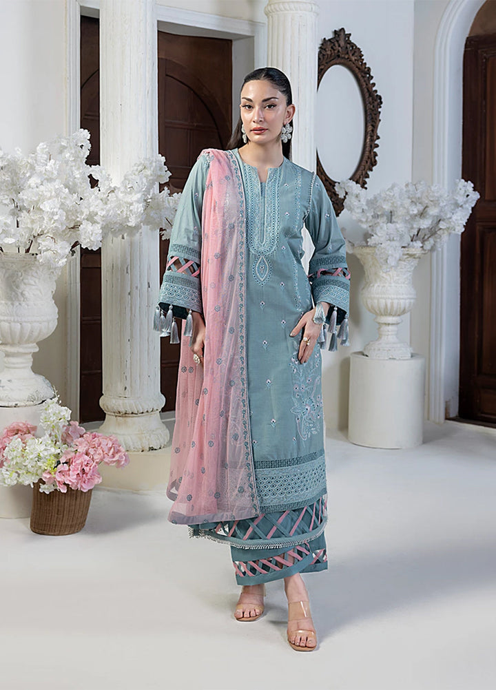 Husn-e-Bahar by Salitex Embroidered Lawn Suits Unstitched 3 Piece SSW6U3P097UT - Summer Collection