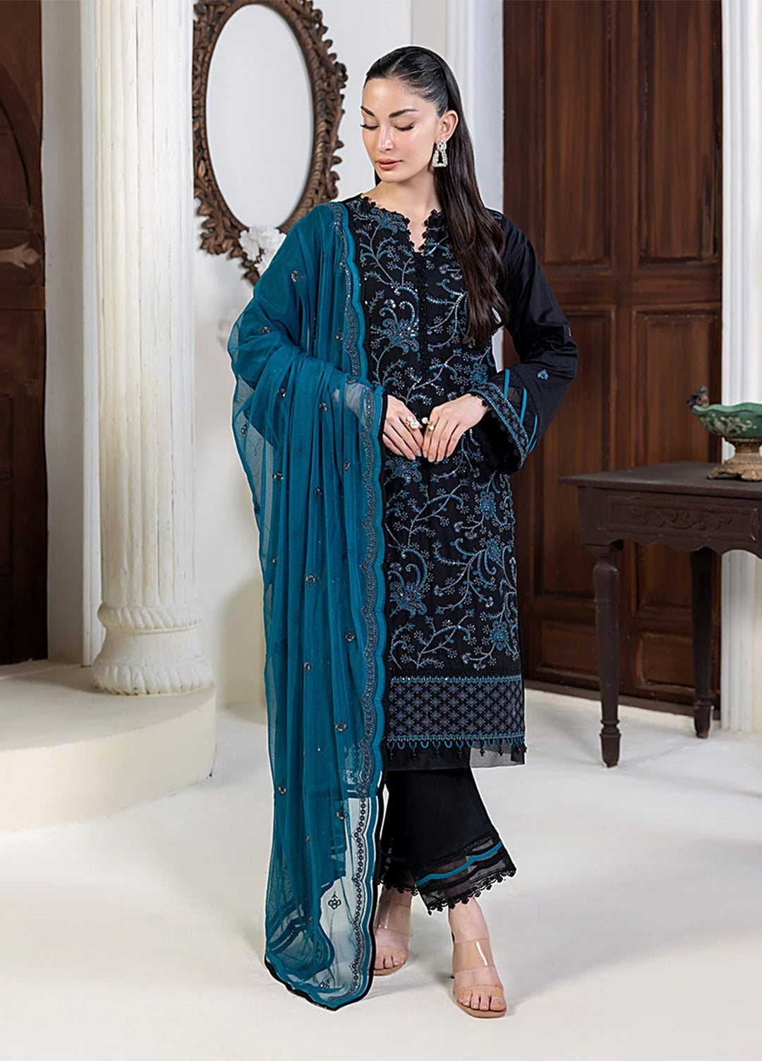 Husn-e-Bahar by Salitex Embroidered Lawn Suits Unstitched 3 Piece SSW6U3P101UT - Summer Collection