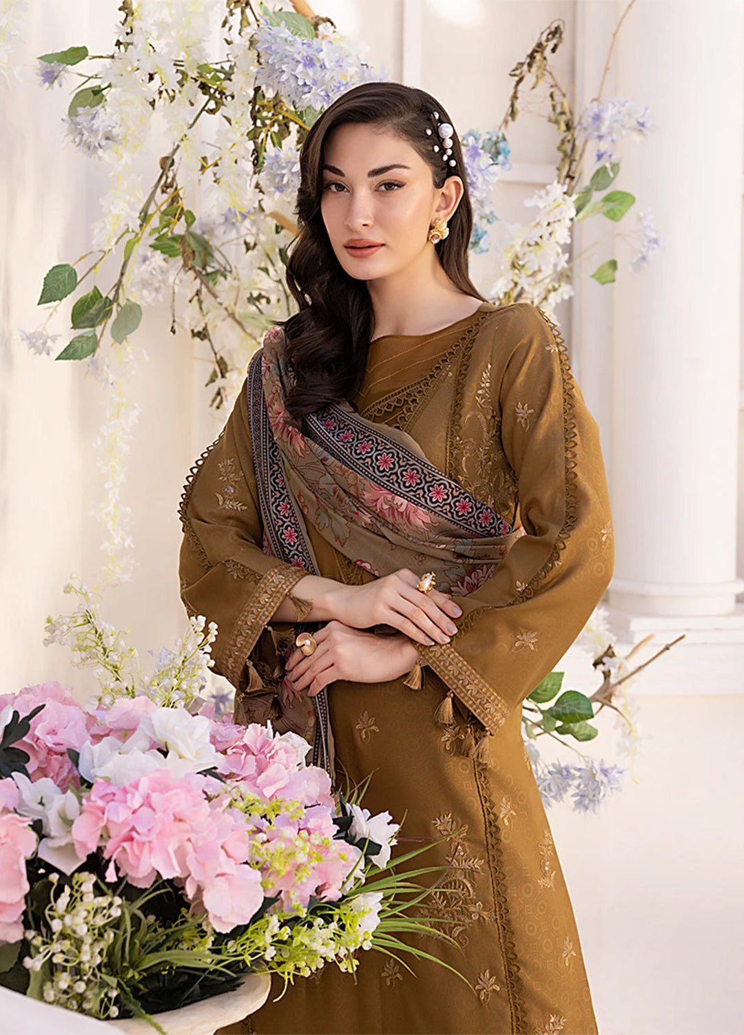 Husn-e-Bahar by Salitex Embroidered Lawn Suits Unstitched 3 Piece SSW6U3P105UT - Summer Collection