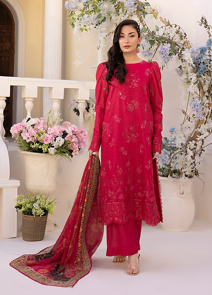 Husn-e-Bahar by Salitex Embroidered Lawn Suits Unstitched 3 Piece SSW6U3P106UT - Summer Collection