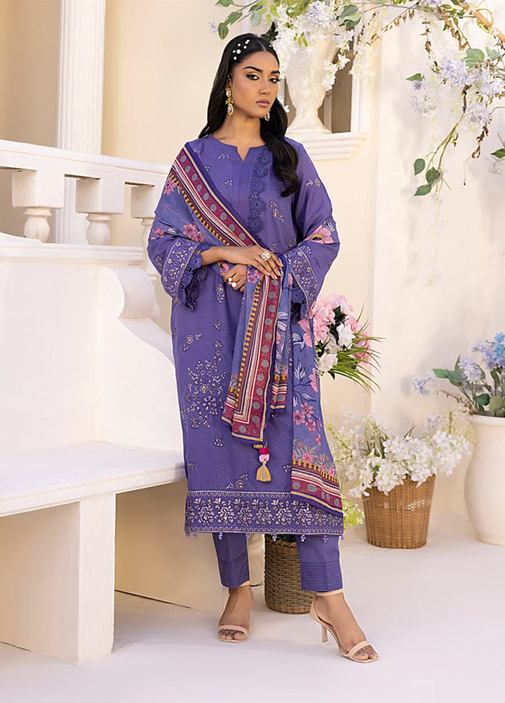 Husn-e-Bahar by Salitex Embroidered Lawn Suits Unstitched 3 Piece SSW6U3P110UT - Summer Collection
