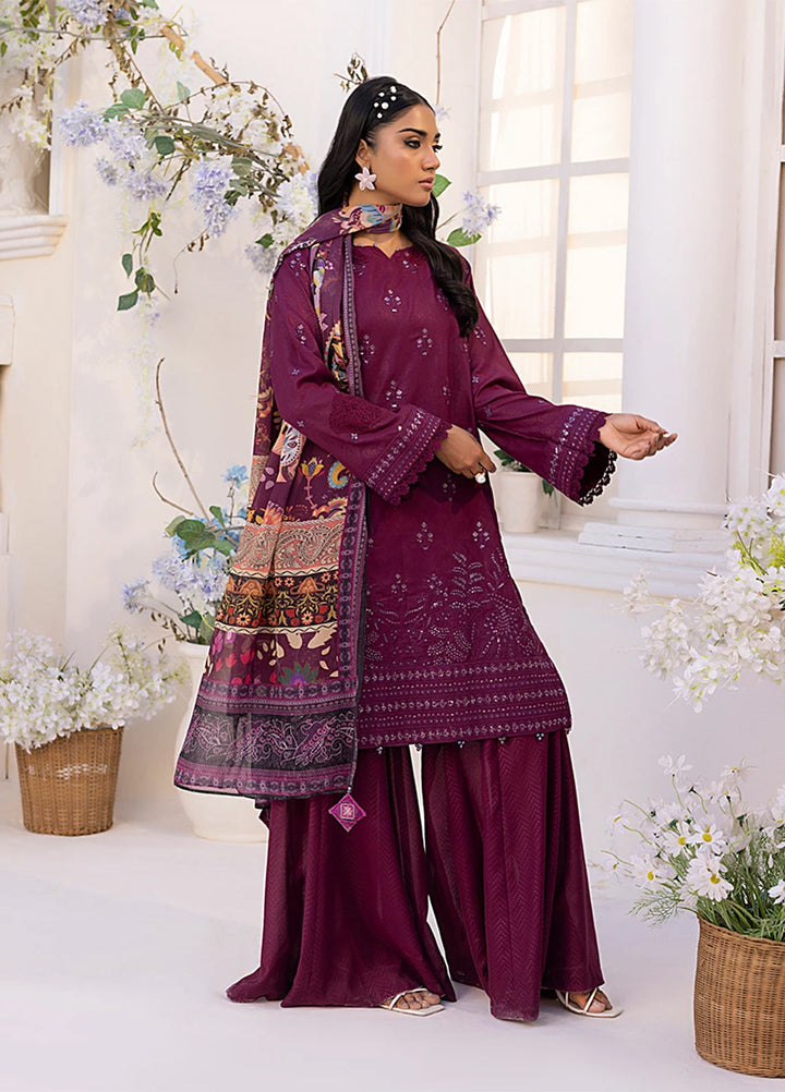 Husn-e-Bahar by Salitex Embroidered Lawn Suits Unstitched 3 Piece SSW6U3P116UT - Summer Collection
