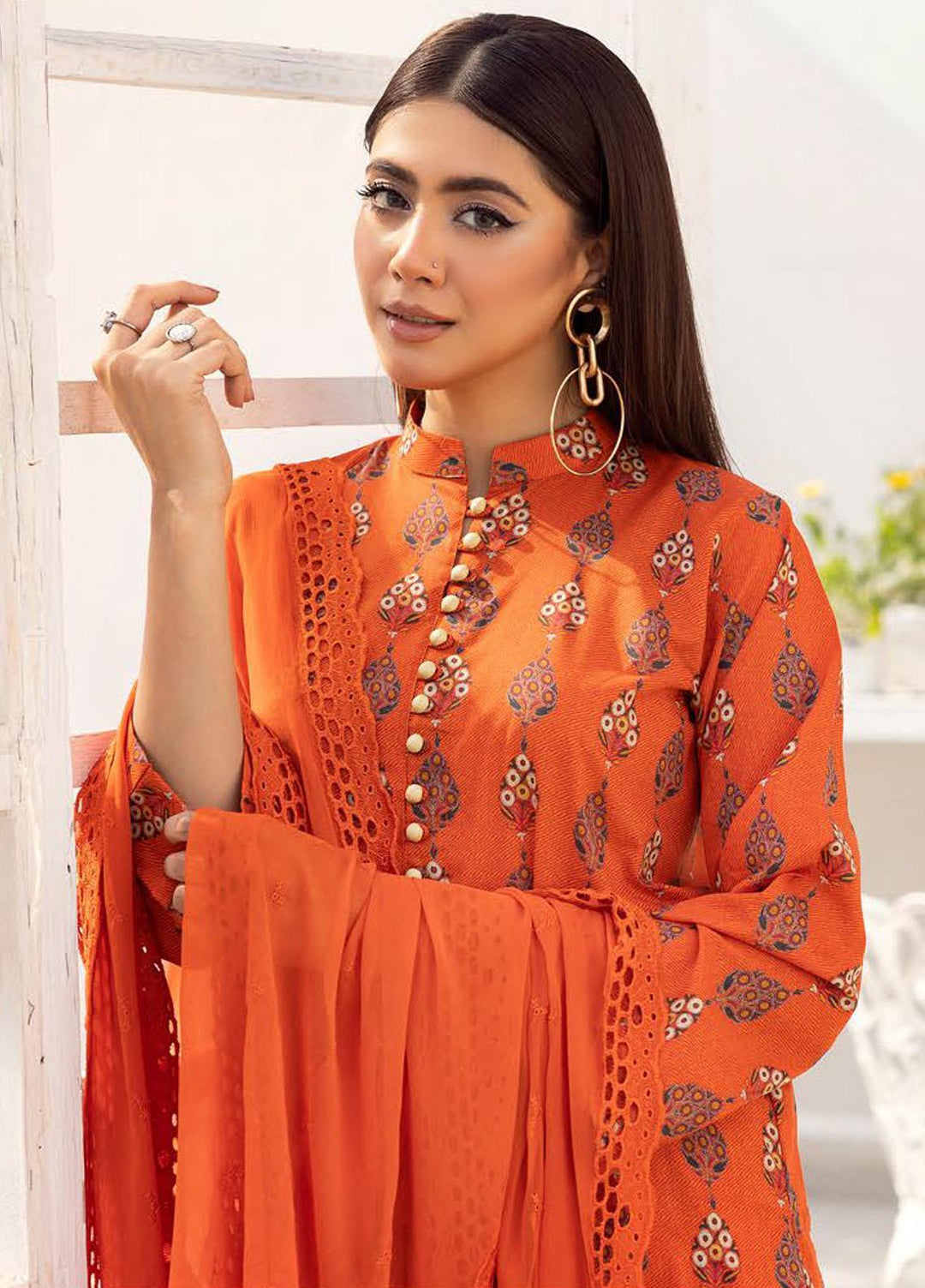 Husn-E-Jahan By Aalaya Printed Lawn Suits Unstitched 3 Piece ALY23HJ D-01 - Summer Collection