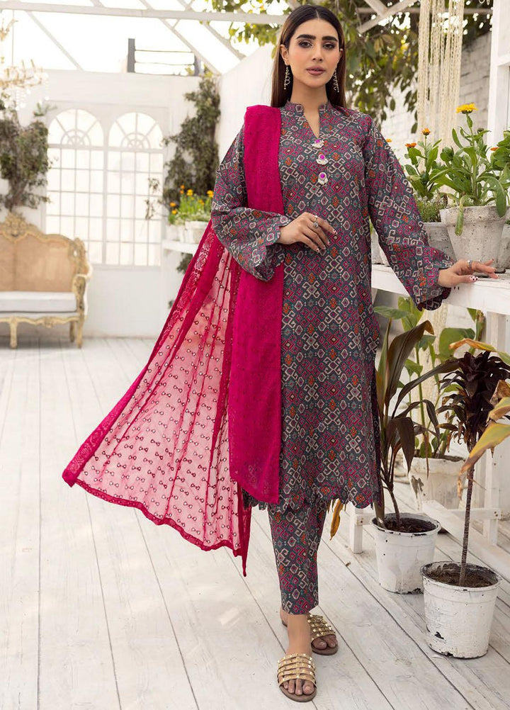 Husn-E-Jahan By Aalaya Printed Lawn Suits Unstitched 3 Piece ALY23HJ D-02 - Summer Collection