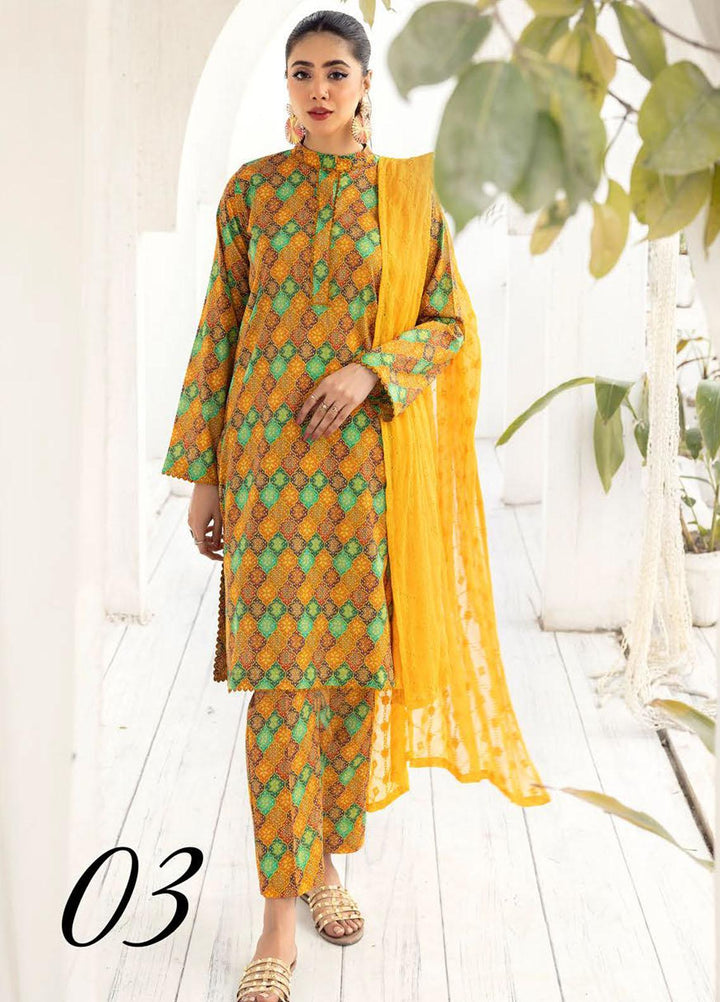 Husn-E-Jahan By Aalaya Printed Lawn Suits Unstitched 3 Piece ALY23HJ D-03 - Summer Collection