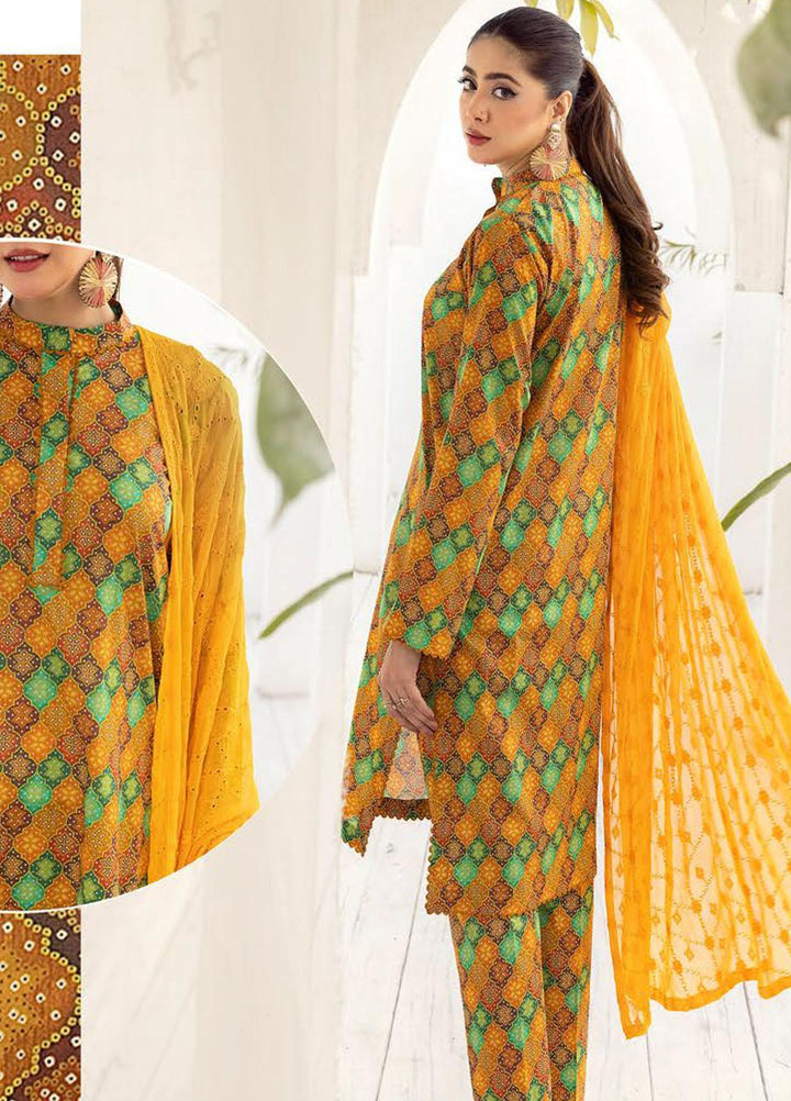 Husn-E-Jahan By Aalaya Printed Lawn Suits Unstitched 3 Piece ALY23HJ D-03 - Summer Collection