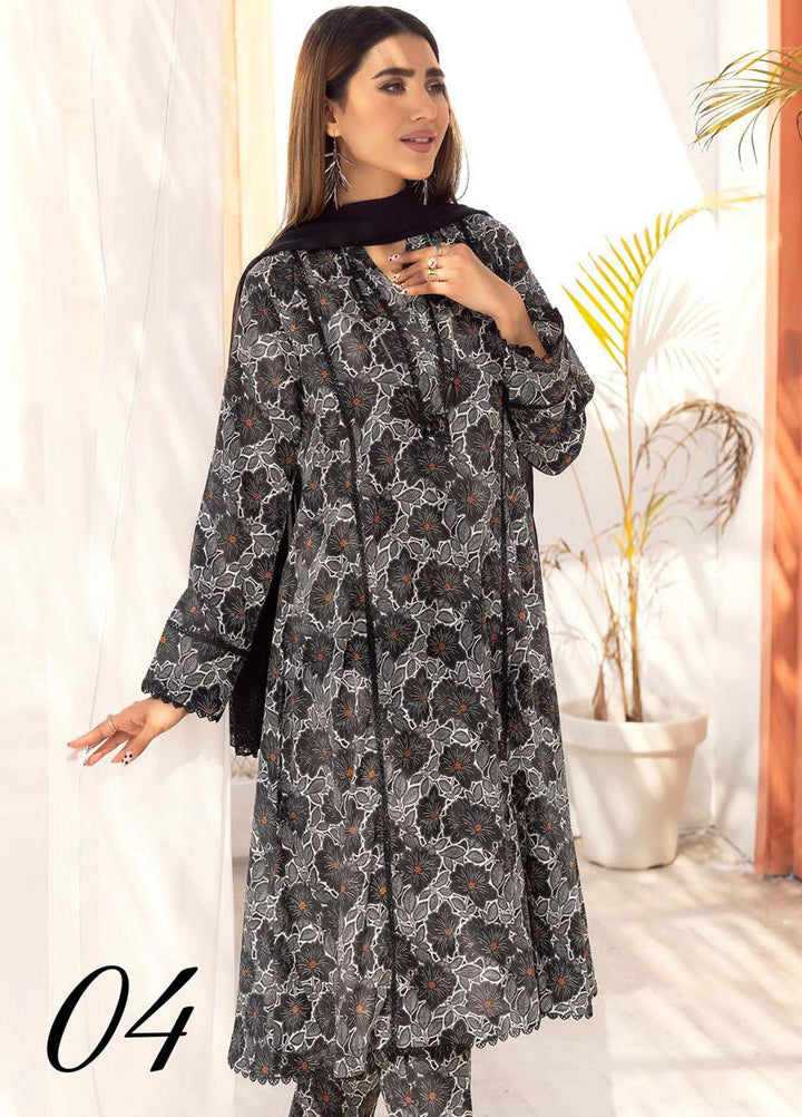 Husn-E-Jahan By Aalaya Printed Lawn Suits Unstitched 3 Piece ALY23HJ D-04 - Summer Collection