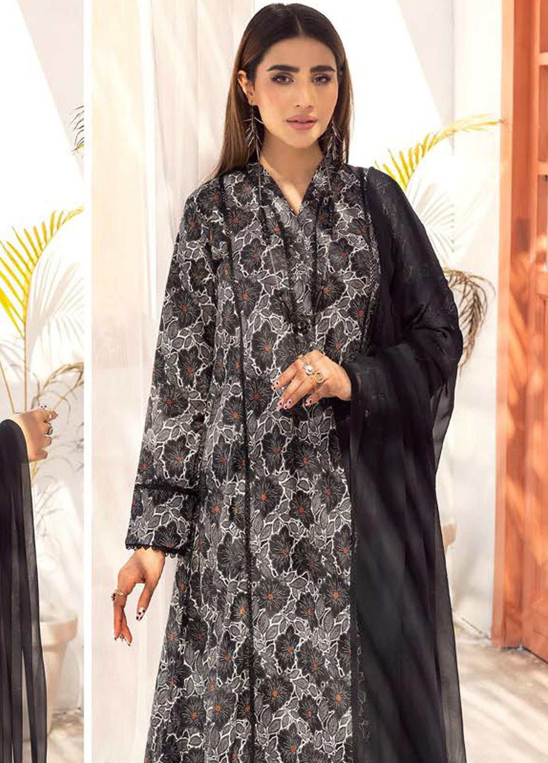 Husn-E-Jahan By Aalaya Printed Lawn Suits Unstitched 3 Piece ALY23HJ D-04 - Summer Collection