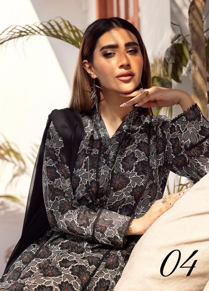 Husn-E-Jahan By Aalaya Printed Lawn Suits Unstitched 3 Piece ALY23HJ D-04 - Summer Collection