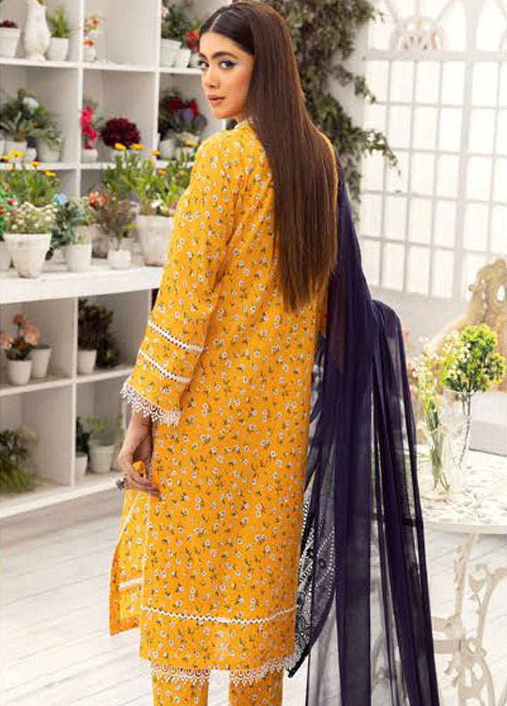 Husn-E-Jahan By Aalaya Printed Lawn Suits Unstitched 3 Piece ALY23HJ D-06 - Summer Collection