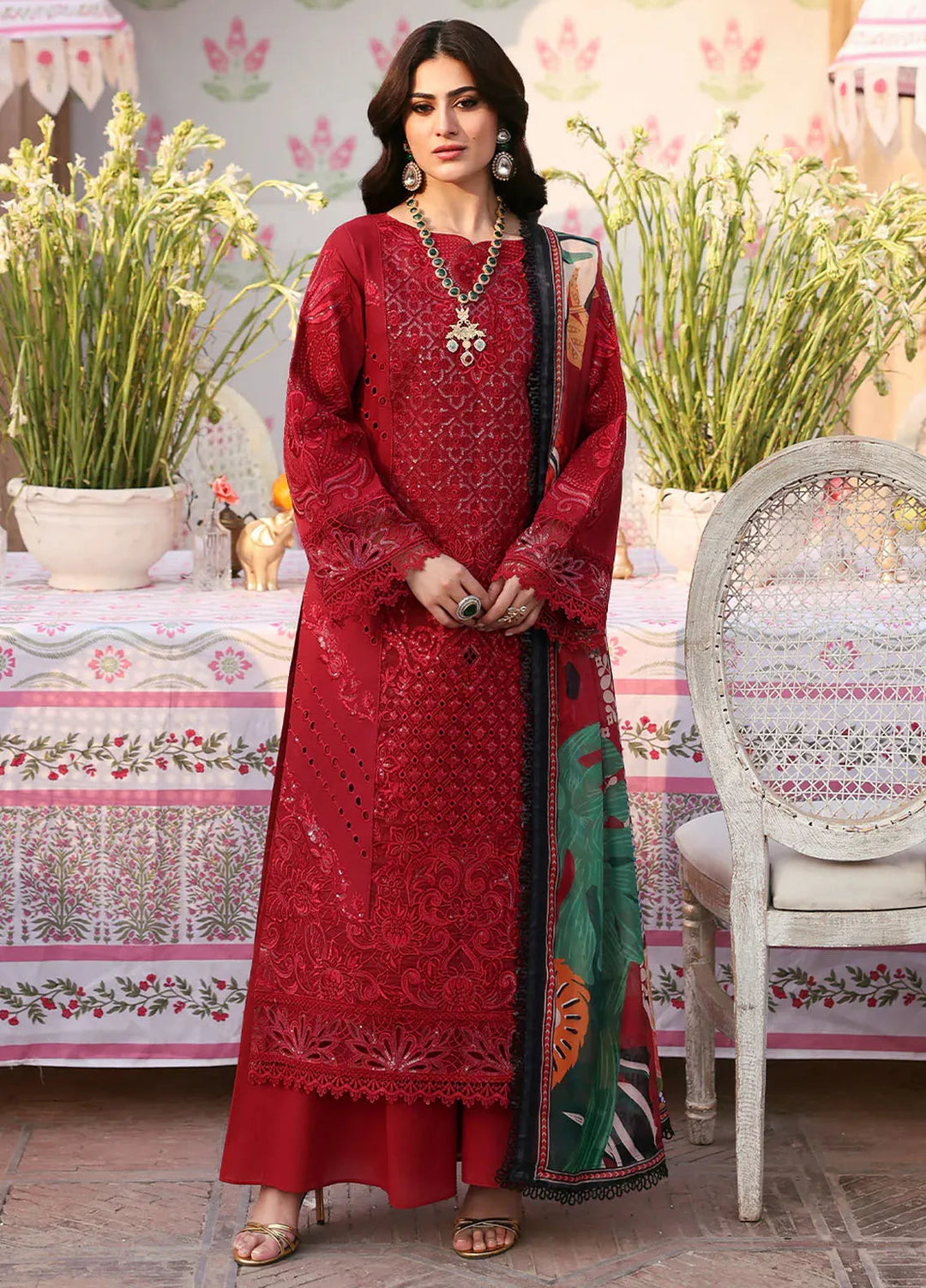 Husn e Jahan by Mahnur Embroidered Lawn Suits Unstitched 3 Piece MN25HJ Elena - Summer Collection