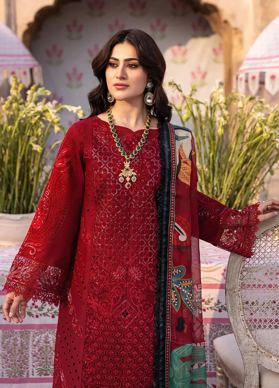 Husn e Jahan by Mahnur Embroidered Lawn Suits Unstitched 3 Piece MN25HJ Elena - Summer Collection