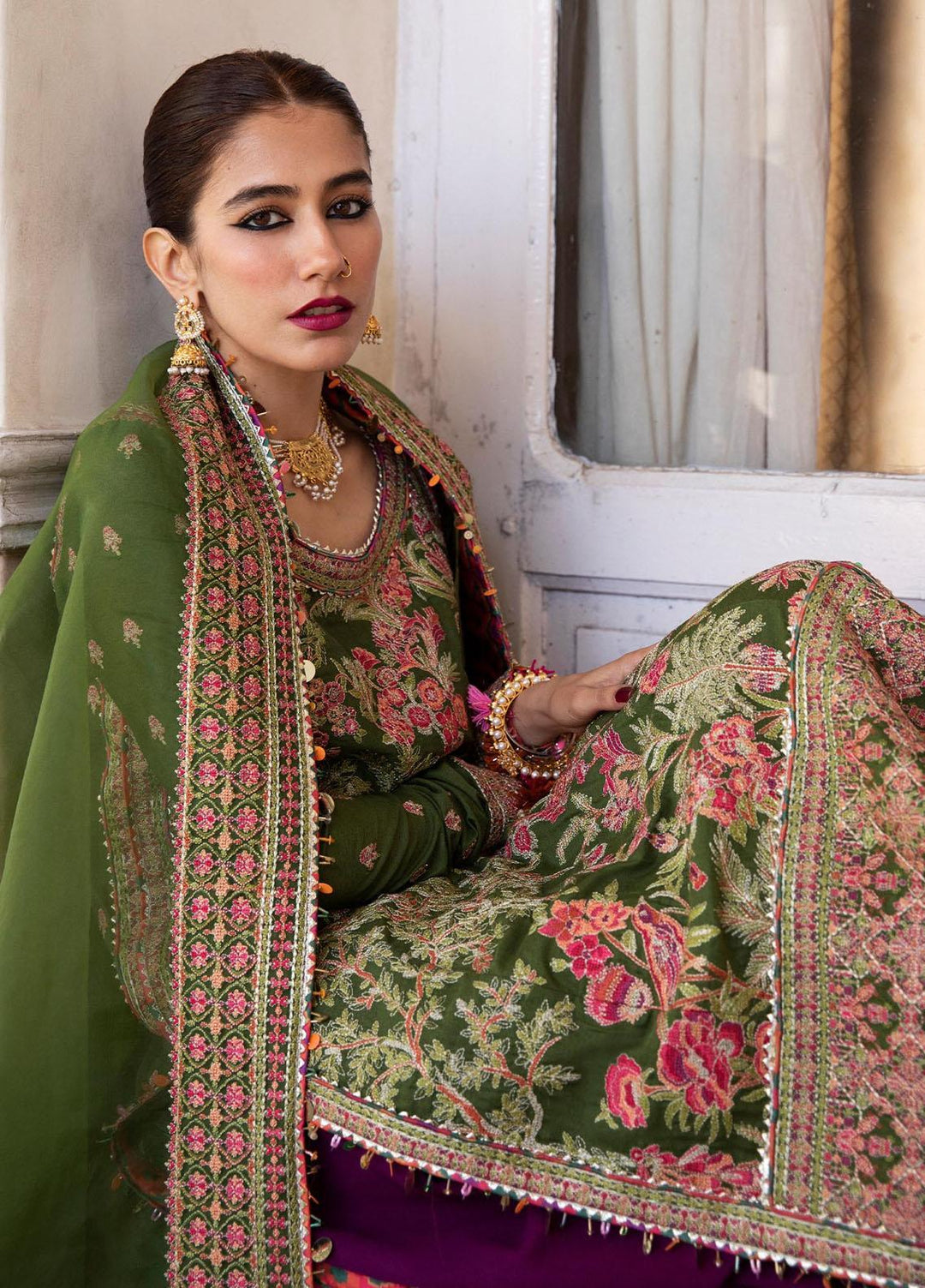 Hussain Rehar Embroidered Karandi Suits Unstitched 3 Piece HRR22AW Daneen - Winter Collection