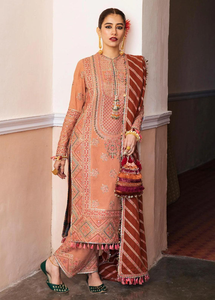 Hussain Rehar Embroidered Karandi Suits Unstitched 3 Piece HRR22AW Deep - Winter Collection