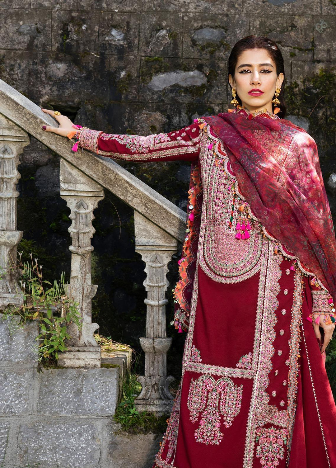 Hussain Rehar Embroidered Karandi Suits Unstitched 3 Piece HRR22AW Iksha - Winter Collection