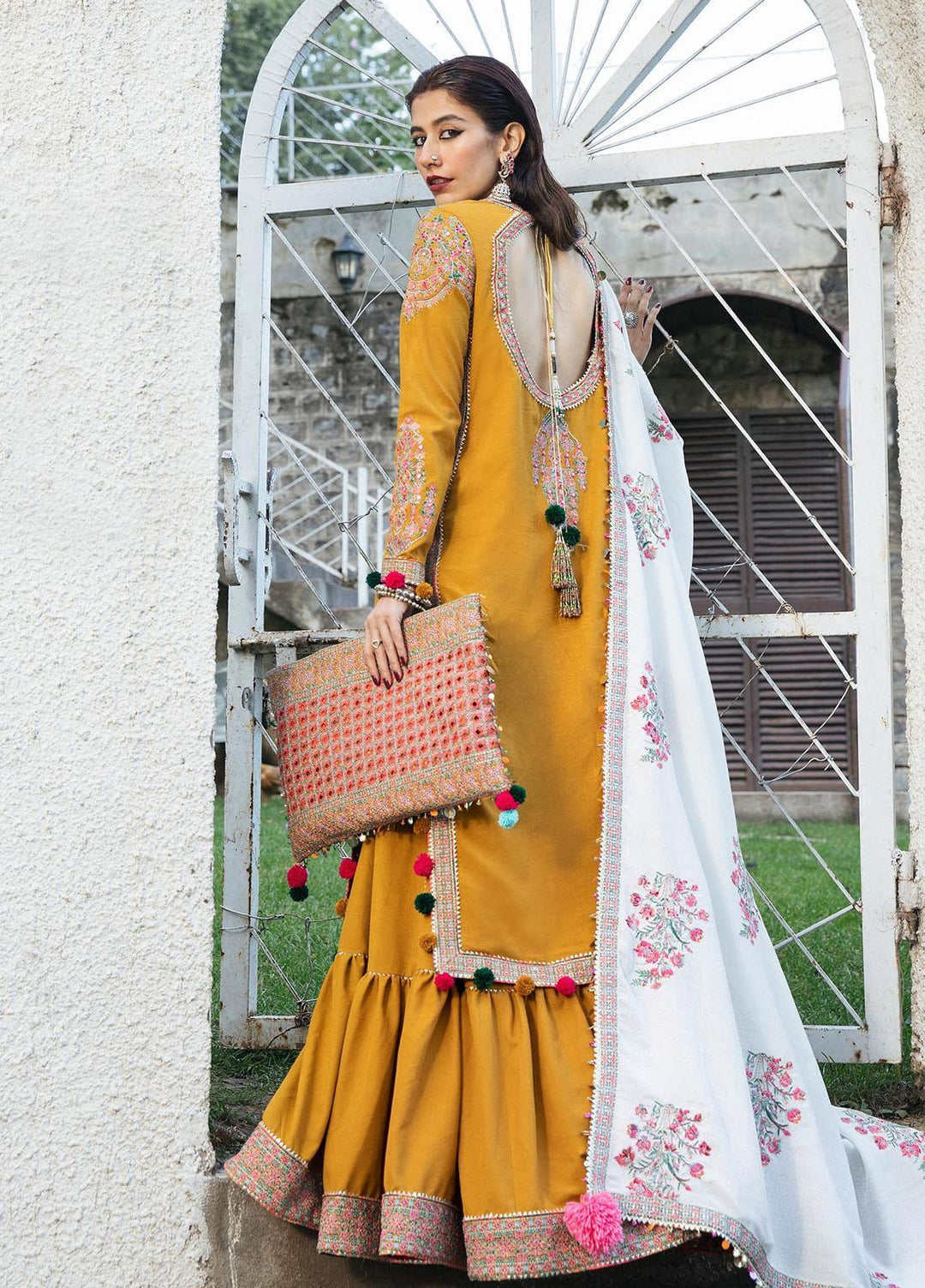 Hussain Rehar Embroidered Karandi Suits Unstitched 3 Piece HRR22AW Paras - Winter Collection