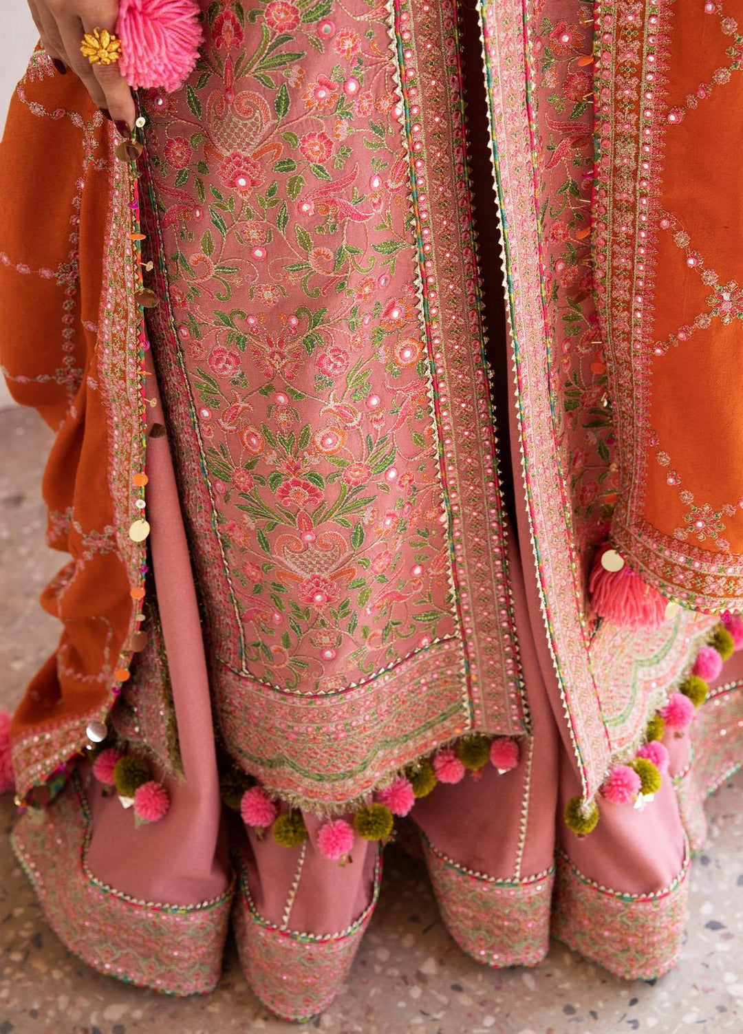 Hussain Rehar Embroidered Karandi Suits Unstitched 3 Piece HRR22AW Rehab - Winter Collection