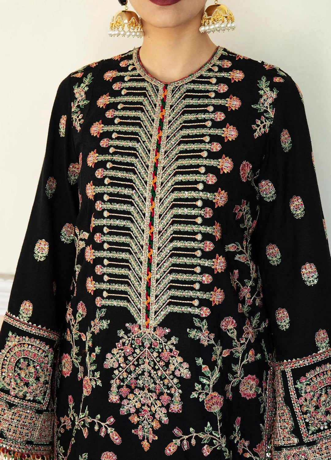 Hussain Rehar Embroidered Karandi Suits Unstitched 3 Piece HRR22AW Verde - Winter Collection